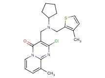2-chloro-3-({cyclopentyl[(3-methyl-2-thienyl)methyl]amino}methyl)-9-methyl-4H-pyrido[1,2-a]pyrimidin-4-one