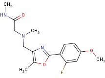 N~2~-{[2-(2-fluoro-4-methoxyphenyl)-5-methyl-1,3-oxazol-4-yl]methyl}-N~1~,N~2~-dimethylglycinamide