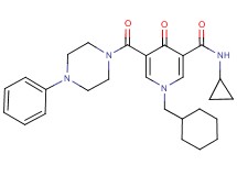 1-(cyclohexylmethyl)-N-cyclopropyl-4-oxo-5-[(4-phenyl-1-piperazinyl)carbonyl]-1,4-dihydro-3-pyridinecarboxamide