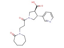 (3S*,4R*)-1-[3-(2-oxoazepan-1-yl)propanoyl]-4-pyridin-3-ylpyrrolidine-3-carboxylic acid