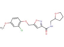 5-[(2-chloro-4-methoxyphenoxy)methyl]-N-(tetrahydrofuran-2-ylmethyl)isoxazole-3-carboxamide