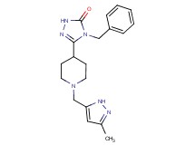 4-benzyl-5-{1-[(3-methyl-1H-pyrazol-5-yl)methyl]piperidin-4-yl}-2,4-dihydro-3H-1,2,4-triazol-3-one