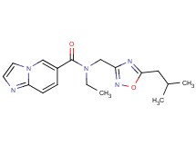 N-ethyl-N-[(5-isobutyl-1,2,4-oxadiazol-3-yl)methyl]imidazo[1,2-a]pyridine-6-carboxamide