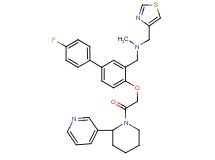1-(4'-fluoro-4-{2-oxo-2-[2-(3-pyridinyl)-1-piperidinyl]ethoxy}-3-biphenylyl)-N-methyl-N-(1,3-thiazol-4-ylmethyl)methanamine
