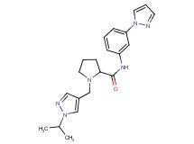 1-[(1-isopropyl-1H-pyrazol-4-yl)methyl]-N-[3-(1H-pyrazol-1-yl)phenyl]prolinamide