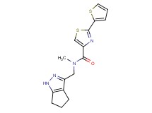 N-methyl-N-(1,4,5,6-tetrahydrocyclopenta[c]pyrazol-3-ylmethyl)-2-(2-thienyl)-1,3-thiazole-4-carboxamide