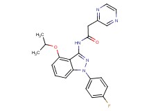 N-[1-(4-fluorophenyl)-4-isopropoxy-1H-indazol-3-yl]-2-pyrazin-2-ylacetamide