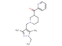 {1-[(1-ethyl-3,5-dimethyl-1H-pyrazol-4-yl)methyl]piperidin-3-yl}(pyridin-2-yl)methanone