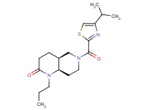 (4aS*,8aR*)-6-[(4-isopropyl-1,3-thiazol-2-yl)carbonyl]-1-propyloctahydro-1,6-naphthyridin-2(1H)-one