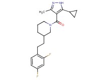 1-[(5-cyclopropyl-3-methyl-1H-pyrazol-4-yl)carbonyl]-3-[2-(2,4-difluorophenyl)ethyl]piperidine
