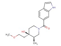 (3R*,4R*)-1-(1H-indol-6-ylcarbonyl)-4-(2-methoxyethyl)-3-methylpiperidin-4-ol