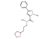 N,1-dimethyl-3-phenyl-N-[3-(tetrahydrofuran-2-yl)propyl]-1H-pyrazole-5-carboxamide