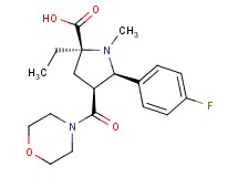 (2S*,4S*,5R*)-2-ethyl-5-(4-fluorophenyl)-1-methyl-4-(morpholin-4-ylcarbonyl)pyrrolidine-2-carboxylic acid