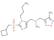 ({1-butyl-2-[(cyclobutylmethyl)sulfonyl]-1H-imidazol-5-yl}methyl)methyl[(4-methyl-1,2,5-oxadiazol-3-yl)methyl]amine