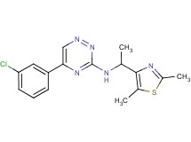 5-(3-chlorophenyl)-N-[1-(2,5-dimethyl-1,3-thiazol-4-yl)ethyl]-1,2,4-triazin-3-amine