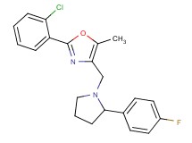 2-(2-chlorophenyl)-4-{[2-(4-fluorophenyl)-1-pyrrolidinyl]methyl}-5-methyl-1,3-oxazole