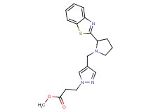 methyl 3-(4-{[2-(1,3-benzothiazol-2-yl)-1-pyrrolidinyl]methyl}-1H-pyrazol-1-yl)propanoate