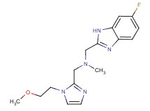 1-(6-fluoro-1H-benzimidazol-2-yl)-N-{[1-(2-methoxyethyl)-1H-imidazol-2-yl]methyl}-N-methylmethanamine