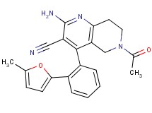 6-acetyl-2-amino-4-[2-(5-methyl-2-furyl)phenyl]-5,6,7,8-tetrahydro-1,6-naphthyridine-3-carbonitrile