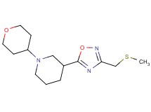 3-{3-[(methylthio)methyl]-1,2,4-oxadiazol-5-yl}-1-(tetrahydro-2H-pyran-4-yl)piperidine