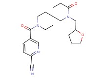 5-{[3-oxo-2-(tetrahydrofuran-2-ylmethyl)-2,9-diazaspiro[5.5]undec-9-yl]carbonyl}pyridine-2-carbonitrile