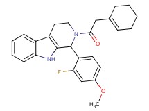 2-(1-cyclohexen-1-ylacetyl)-1-(2-fluoro-4-methoxyphenyl)-2,3,4,9-tetrahydro-1H-beta-carboline