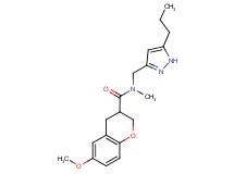 6-methoxy-N-methyl-N-[(5-propyl-1H-pyrazol-3-yl)methyl]chromane-3-carboxamide