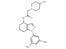 N-[1-(3,5-dimethylphenyl)-4,5,6,7-tetrahydro-1H-indazol-4-yl]-2-(4-hydroxy-1-piperidinyl)acetamide
