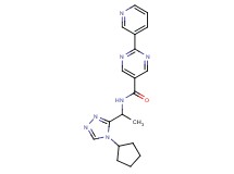 N-[1-(4-cyclopentyl-4H-1,2,4-triazol-3-yl)ethyl]-2-(3-pyridinyl)-5-pyrimidinecarboxamide