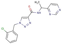 1-(2-chlorobenzyl)-N-[1-(4-pyrimidinyl)ethyl]-1H-1,2,3-triazole-4-carboxamide