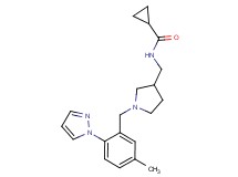 N-({1-[5-methyl-2-(1H-pyrazol-1-yl)benzyl]pyrrolidin-3-yl}methyl)cyclopropanecarboxamide
