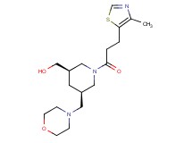 [(3R*,5R*)-1-[3-(4-methyl-1,3-thiazol-5-yl)propanoyl]-5-(morpholin-4-ylmethyl)piperidin-3-yl]methanol