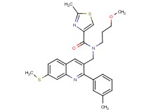 N-(3-methoxypropyl)-2-methyl-N-{[2-(3-methylphenyl)-7-(methylthio)-3-quinolinyl]methyl}-1,3-thiazole-4-carboxamide