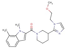 2-({3-[1-(2-methoxyethyl)-1H-imidazol-2-yl]-1-piperidinyl}carbonyl)-1,7-dimethyl-1H-indole
