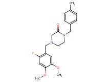 4-(2-fluoro-4,5-dimethoxybenzyl)-1-(4-methylbenzyl)-2-piperazinone