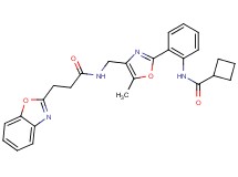 N-{2-[4-({[3-(1,3-benzoxazol-2-yl)propanoyl]amino}methyl)-5-methyl-1,3-oxazol-2-yl]phenyl}cyclobutanecarboxamide