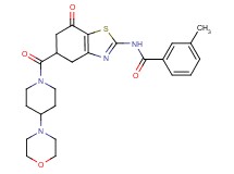 3-methyl-N-(5-{[4-(4-morpholinyl)-1-piperidinyl]carbonyl}-7-oxo-4,5,6,7-tetrahydro-1,3-benzothiazol-2-yl)benzamide