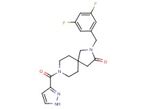 2-(3,5-difluorobenzyl)-8-(1H-pyrazol-3-ylcarbonyl)-2,8-diazaspiro[4.5]decan-3-one