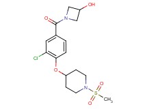 1-(3-chloro-4-{[1-(methylsulfonyl)piperidin-4-yl]oxy}benzoyl)azetidin-3-ol
