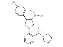 (3S*,4R*)-N,N-dimethyl-4-(4-methylphenyl)-1-[3-(1-pyrrolidinylcarbonyl)-2-pyridinyl]-3-pyrrolidinamine