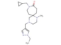 9-(cyclopropylmethyl)-4-[(1-ethyl-1H-pyrazol-4-yl)methyl]-1-methyl-1,4,9-triazaspiro[5.6]dodecan-10-one