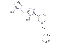 3-{4-methyl-5-[(2-methyl-1H-imidazol-1-yl)methyl]-4H-1,2,4-triazol-3-yl}-1-(2-phenylethyl)piperidine