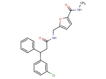 5-({[3-(3-chlorophenyl)-3-phenylpropanoyl]amino}methyl)-N-methyl-2-furamide