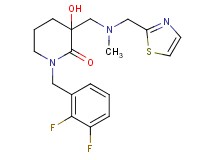 1-(2,3-difluorobenzyl)-3-hydroxy-3-{[methyl(1,3-thiazol-2-ylmethyl)amino]methyl}-2-piperidinone