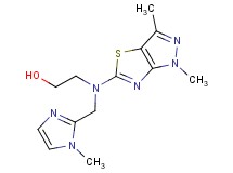 2-{(1,3-dimethyl-1H-pyrazolo[3,4-d][1,3]thiazol-5-yl)[(1-methyl-1H-imidazol-2-yl)methyl]amino}ethanol