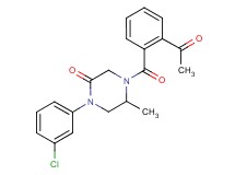 4-(2-acetylbenzoyl)-1-(3-chlorophenyl)-5-methyl-2-piperazinone