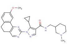 5-cyclopropyl-1-(9-methoxy-5,6-dihydrobenzo[h]quinazolin-2-yl)-N-[(1-methyl-3-piperidinyl)methyl]-1H-pyrazole-4-carboxamide