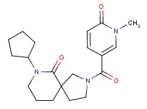 7-cyclopentyl-2-[(1-methyl-6-oxo-1,6-dihydropyridin-3-yl)carbonyl]-2,7-diazaspiro[4.5]decan-6-one