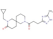 2-(cyclopropylmethyl)-8-[3-(5-methyl-1H-1,2,4-triazol-3-yl)propanoyl]-2,8-diazaspiro[5.5]undecan-3-one