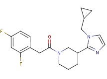 3-[1-(cyclopropylmethyl)-1H-imidazol-2-yl]-1-[(2,4-difluorophenyl)acetyl]piperidine